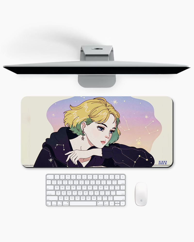 Cosmic Contemplation Desk Mat
