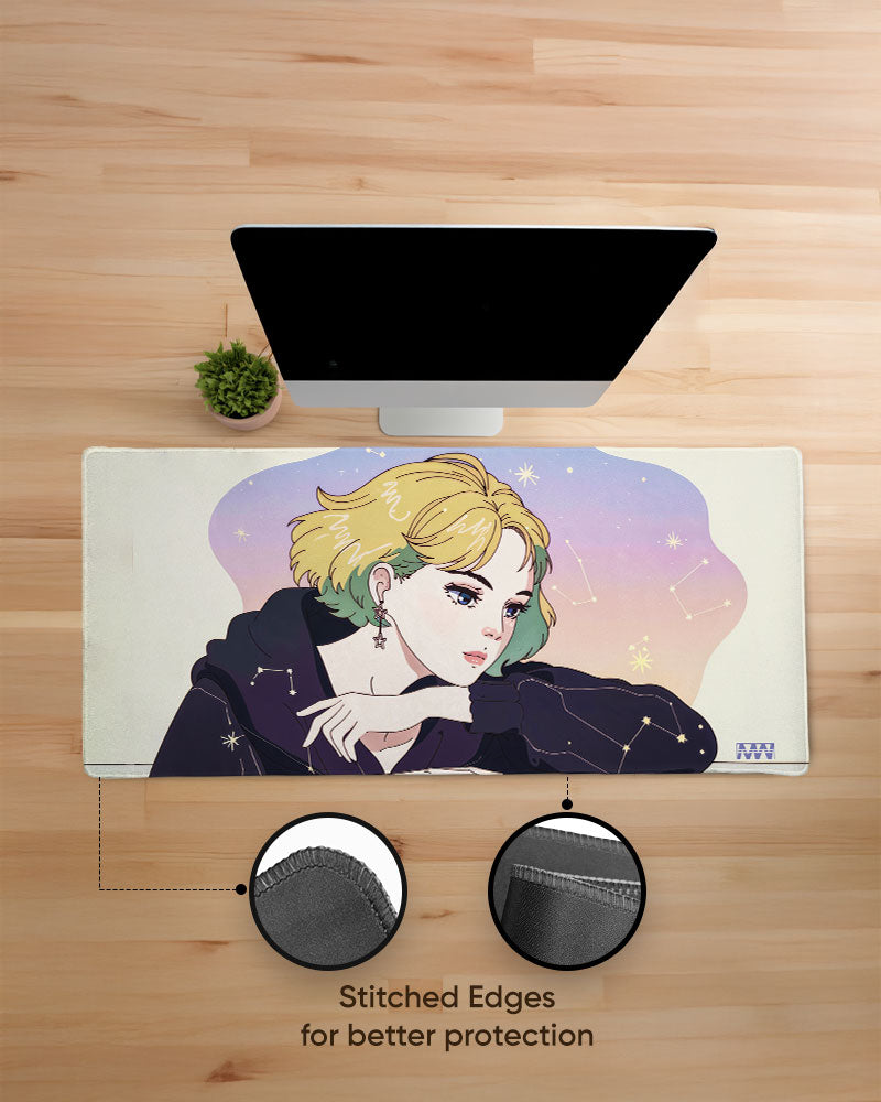 Cosmic Contemplation Desk Mat
