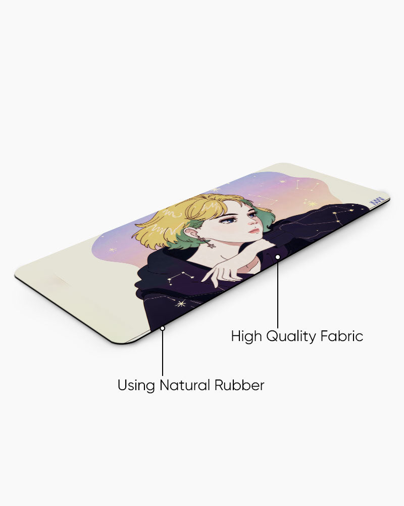 Cosmic Contemplation Desk Mat