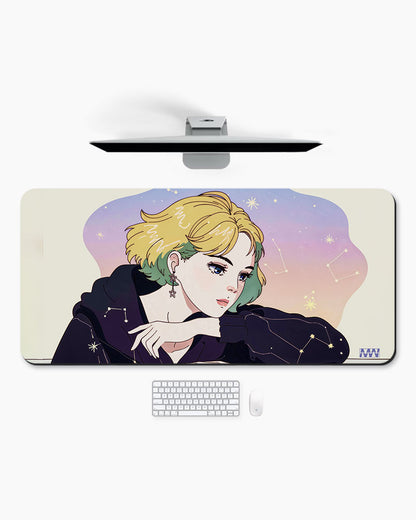 Cosmic Contemplation Desk Mat