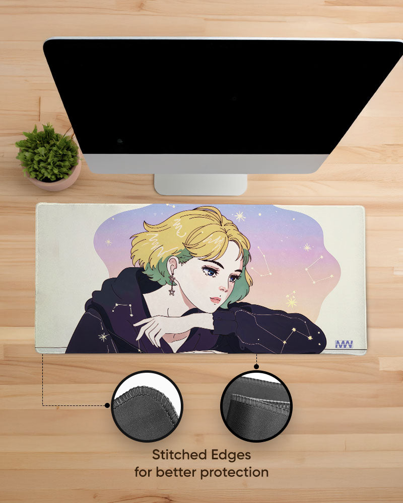 Cosmic Contemplation Desk Mat