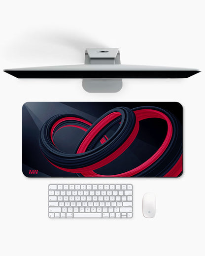 Crimson Flux Modern Minimalism Deskmat
