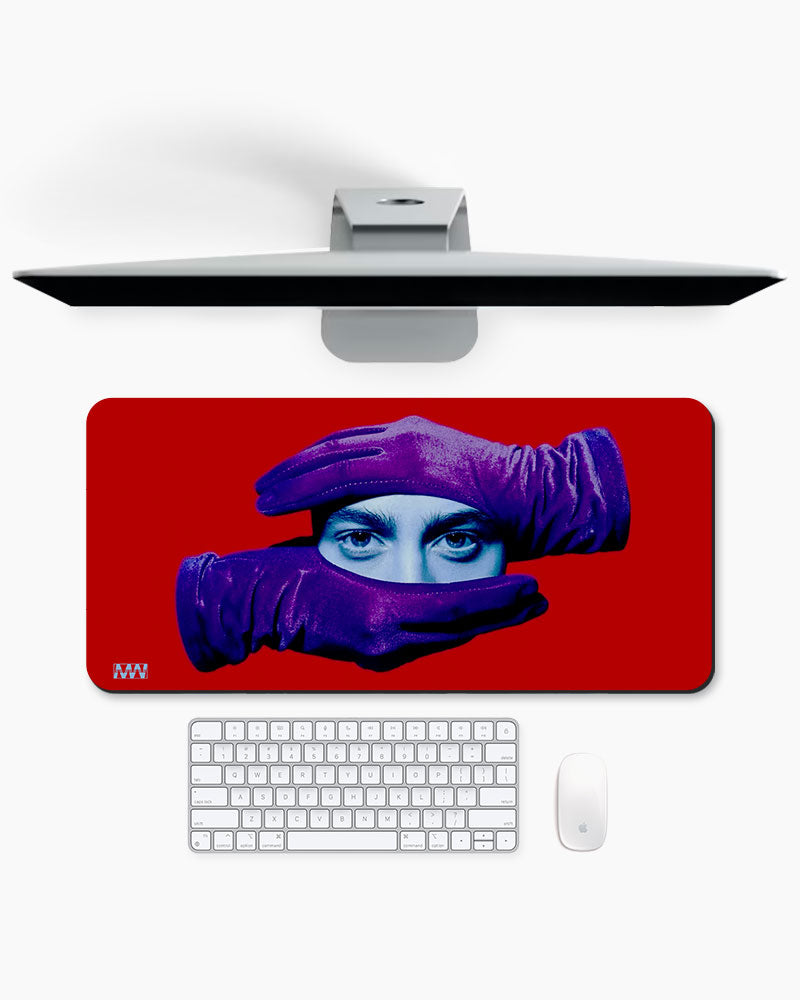 Crimson Grip Power in Purple Deskmat