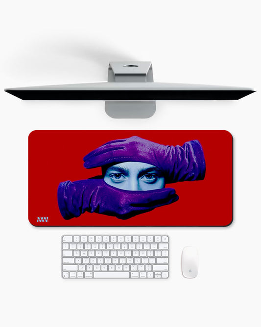 Crimson Grip Power in Purple Deskmat