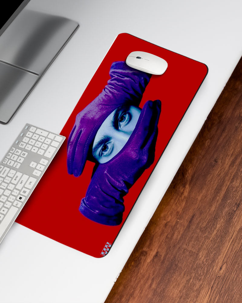 Crimson Grip Power in Purple Deskmat