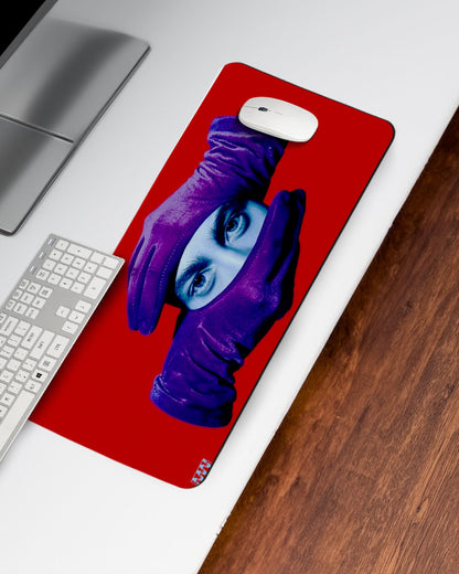 Crimson Grip Power in Purple Deskmat