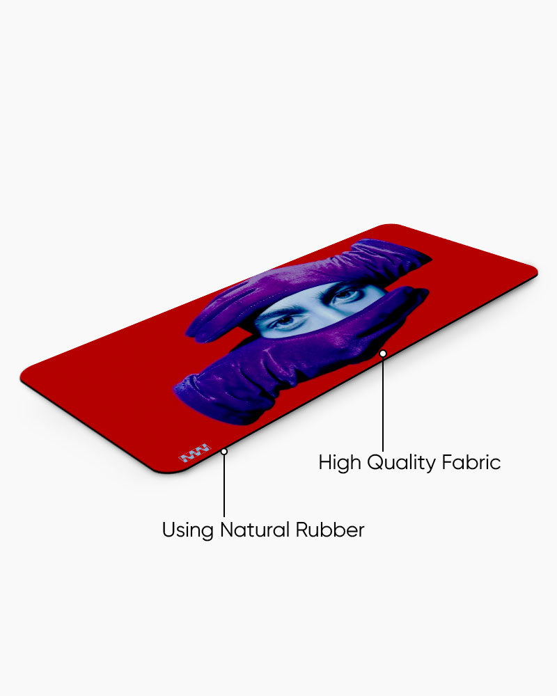Crimson Grip Power in Purple Deskmat