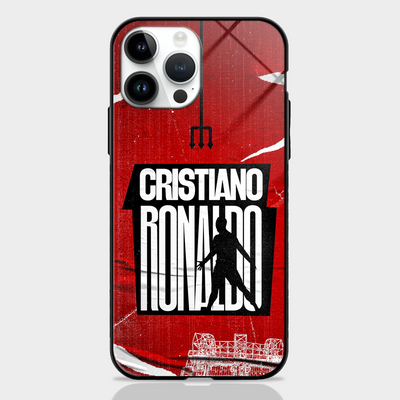 Cristiano Ronaldo Retro Poster Glass Case
