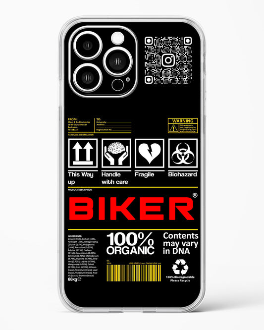 Custom QR Code Biker Clear Silicone Case