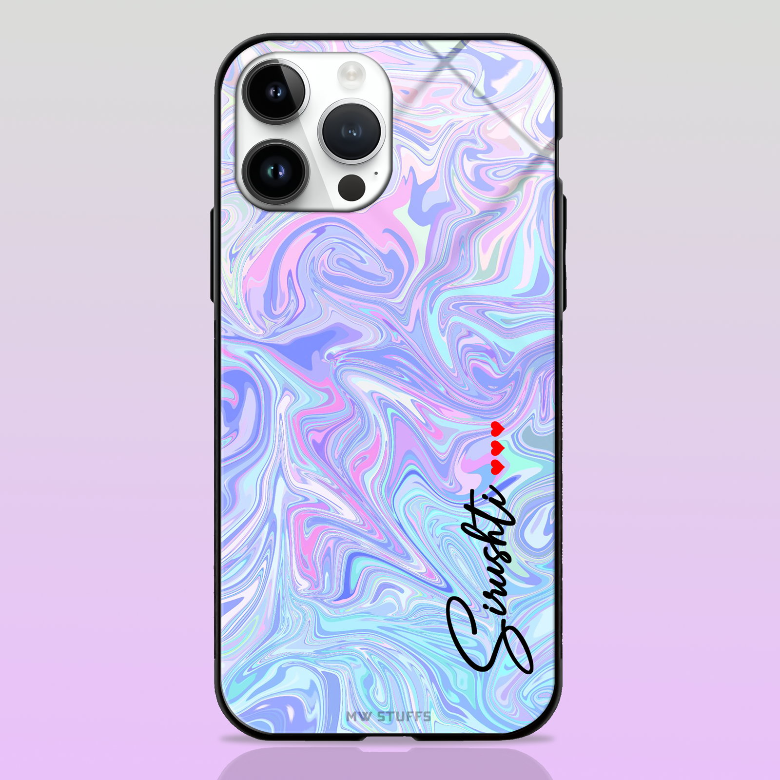 Custom Name Glass Case -  - MW Stuffs - 