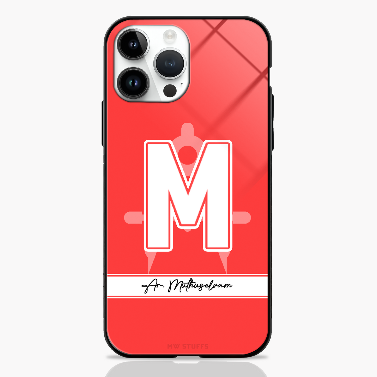 Custom Name & Profession Logo Glass Case -  - MW Stuffs - 