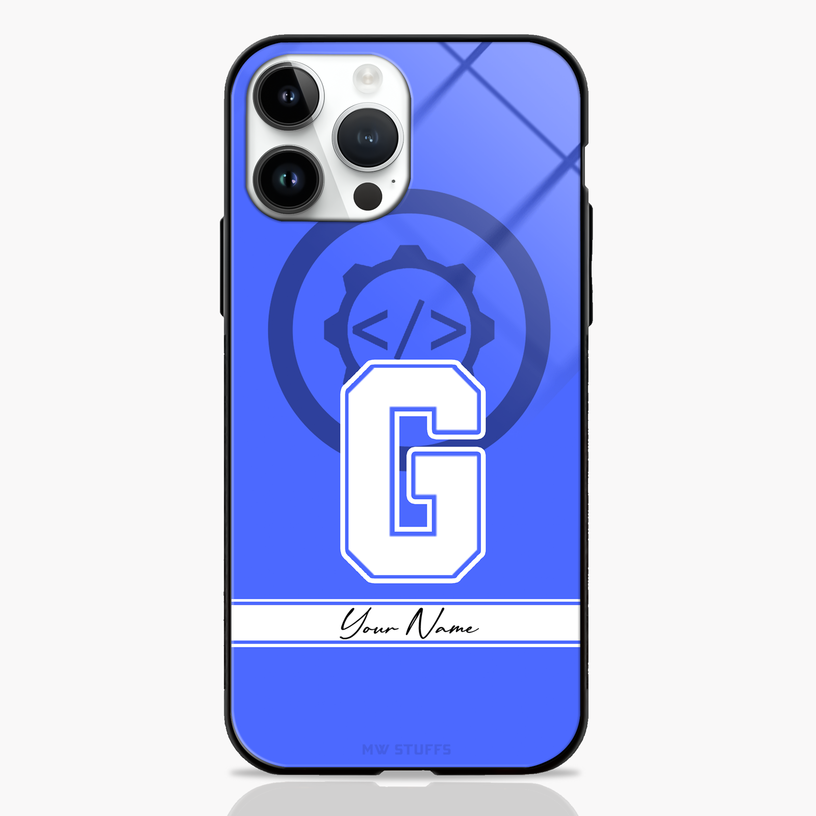 Custom Name & Profession Logo Glass Case -  - MW Stuffs - 