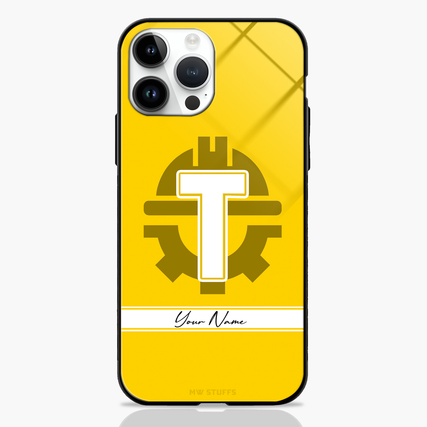 Custom Name & Profession Logo Glass Case -  - MW Stuffs - 