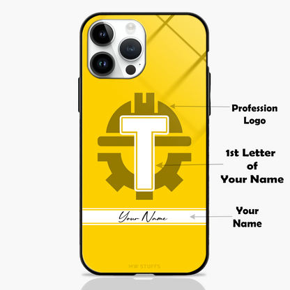 Custom Name & Profession Logo Glass Case -  - MW Stuffs - 
