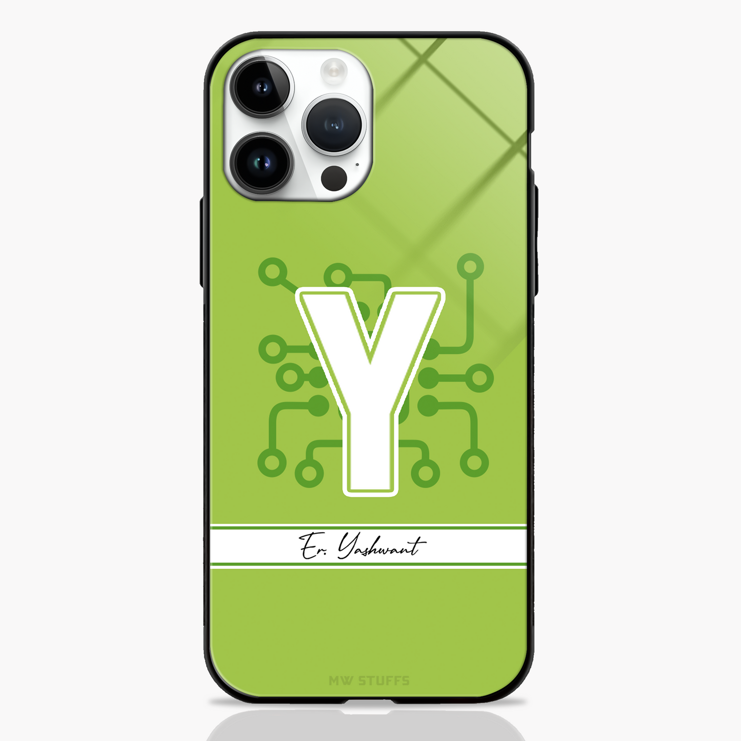 Custom Name & Profession Logo Glass Case -  - MW Stuffs - 