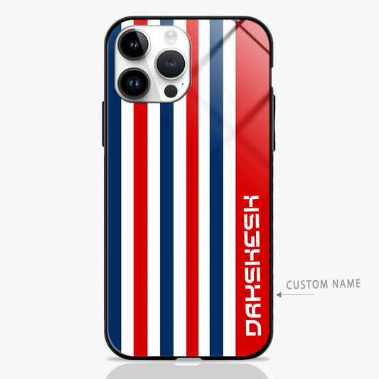 Custom Name Stripes Glass Case -  - MW Stuffs - 