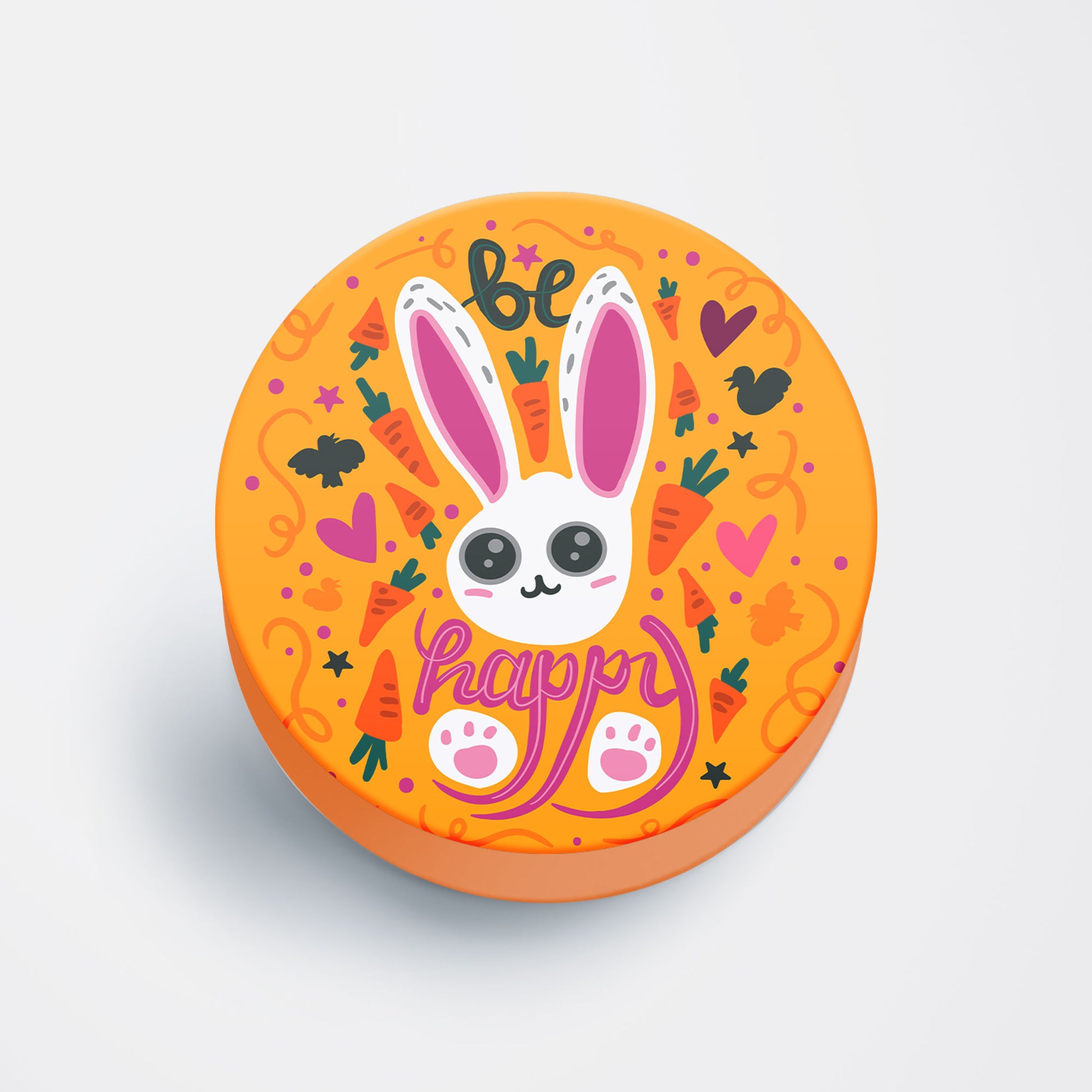 Cute Happy Bunny Flat Pop Holder