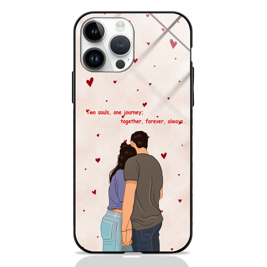 Cute Couple Art with Love Quote GLASS CASE -  - MW Stuffs - 