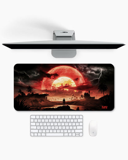 Storm's Embrace A Sunset Odyssey Deskmat