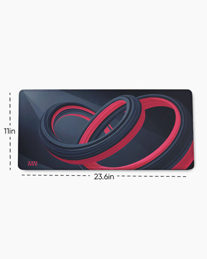 Crimson Flux Modern Minimalism Deskmat