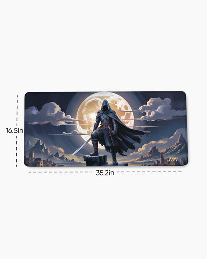 Epic Moonlit Warrior Deskmat