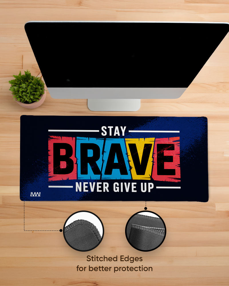 Stay Brave The Power Pad Deskmat