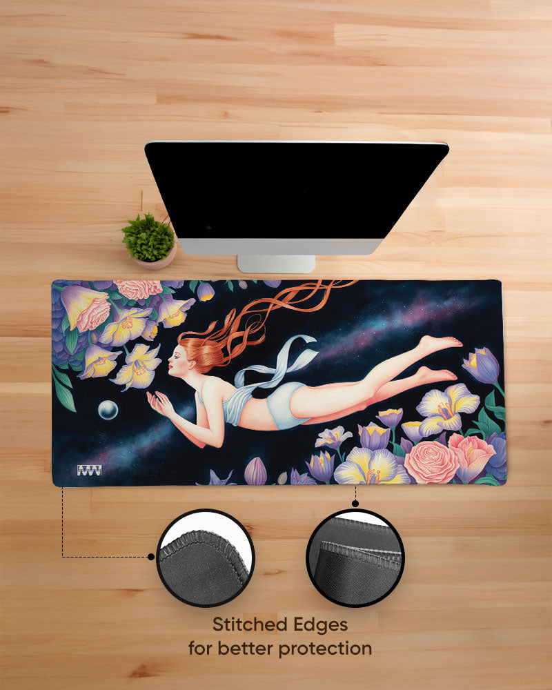 Petals in Orbit A Dreamer’s Escape Deskmat