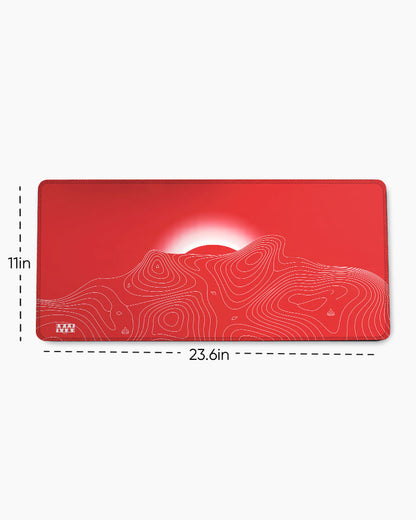 TopoGlow in Crimson Deskmat