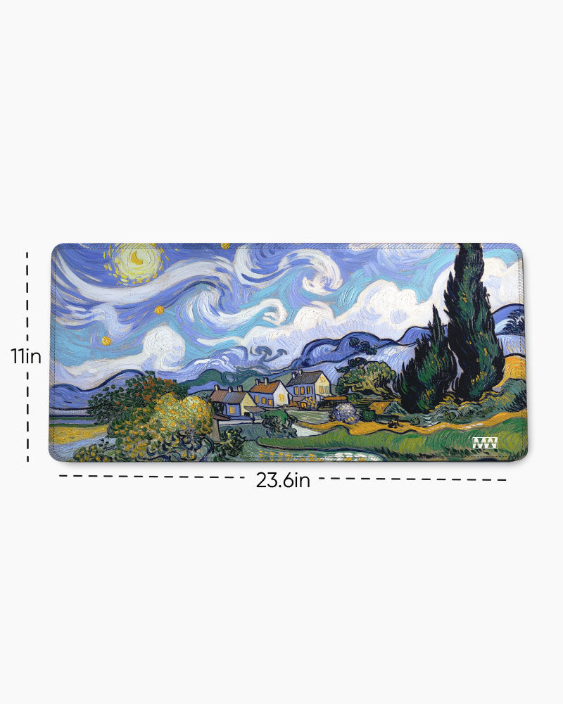 Van Gogh's Vision A Starry Escape Deskmat