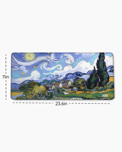 Van Gogh's Vision A Starry Escape Deskmat