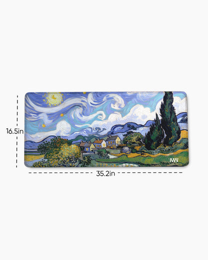 Van Gogh's Vision A Starry Escape Deskmat