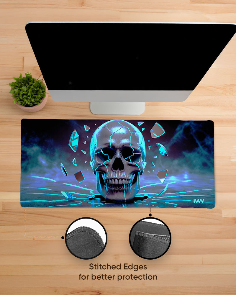 Fractured Illusion Neon Shards Desk Mat