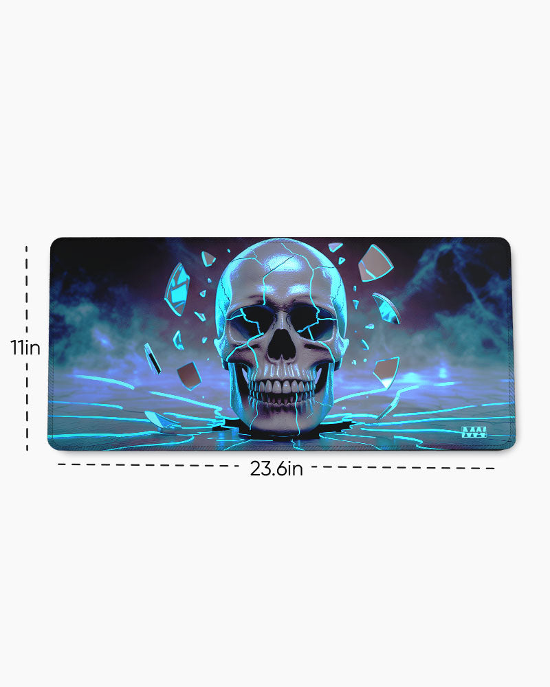 Fractured Illusion Neon Shards Desk Mat