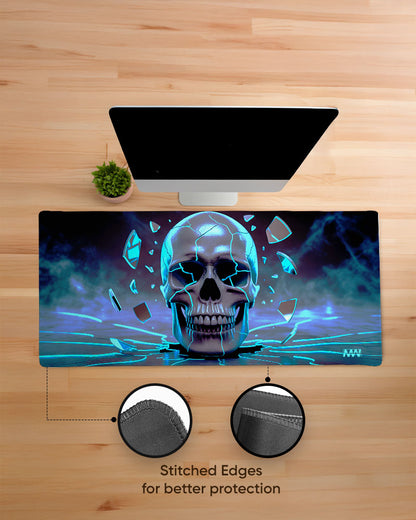 Fractured Illusion Neon Shards Desk Mat