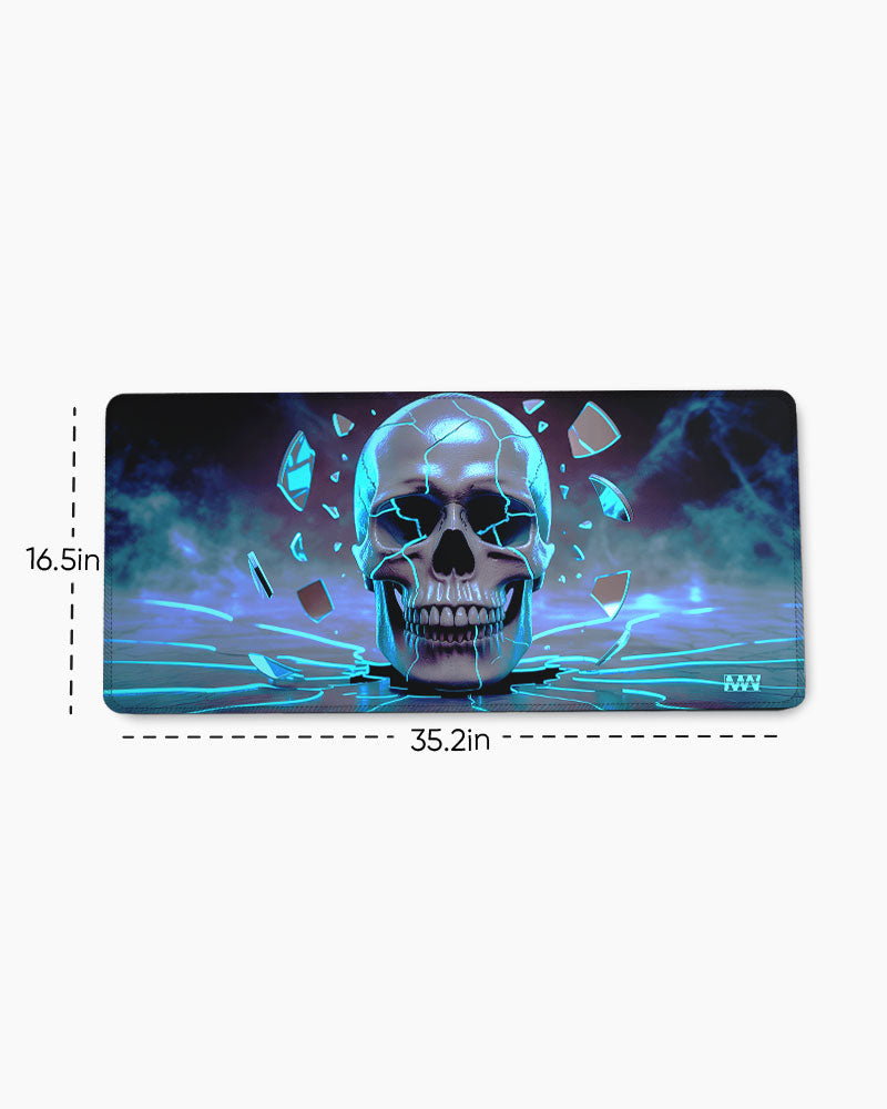 Fractured Illusion Neon Shards Desk Mat