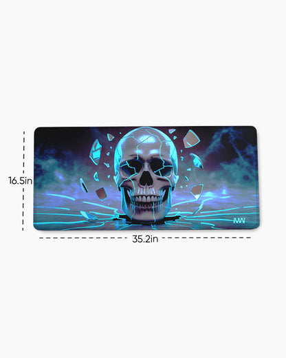 Fractured Illusion Neon Shards Desk Mat