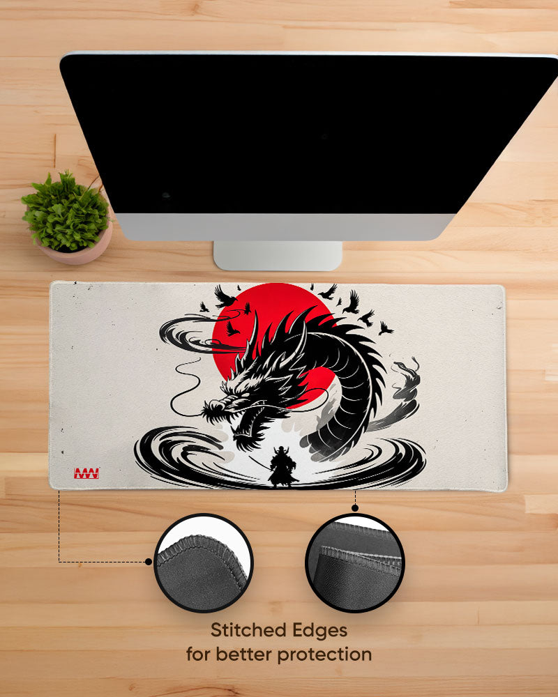 The Dragon and Samurai Desk Mat
