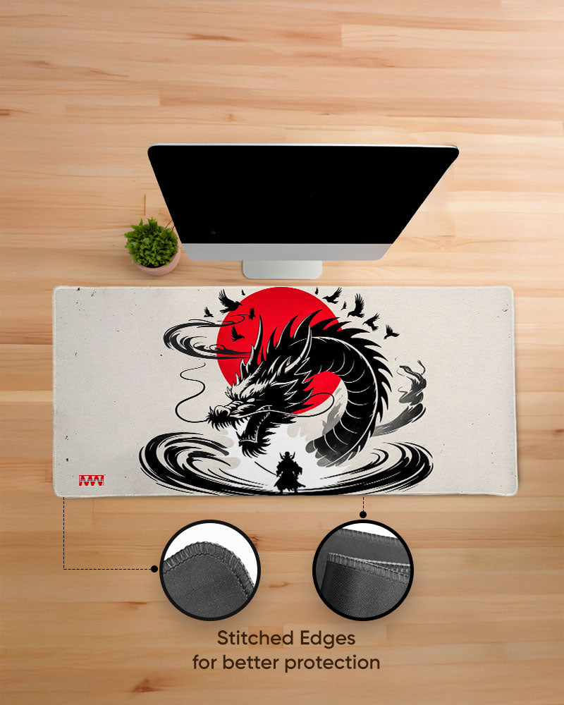 The Dragon and Samurai Desk Mat