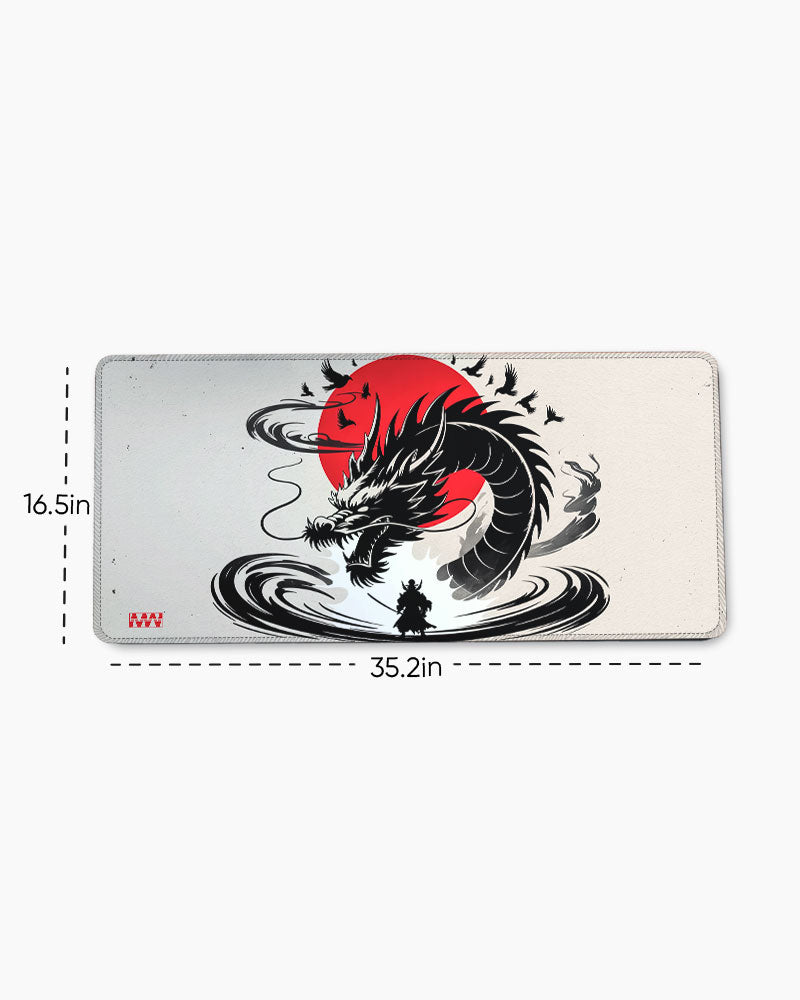 The Dragon and Samurai Desk Mat