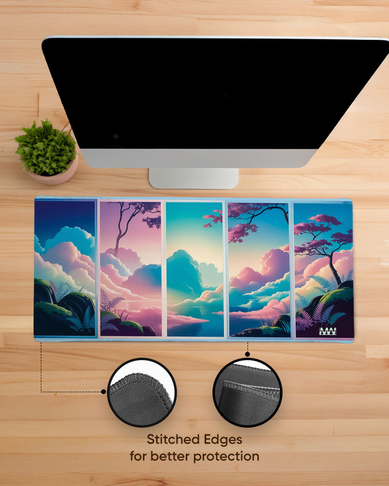 Painted Twilight Tranquility in Panels Deskmat