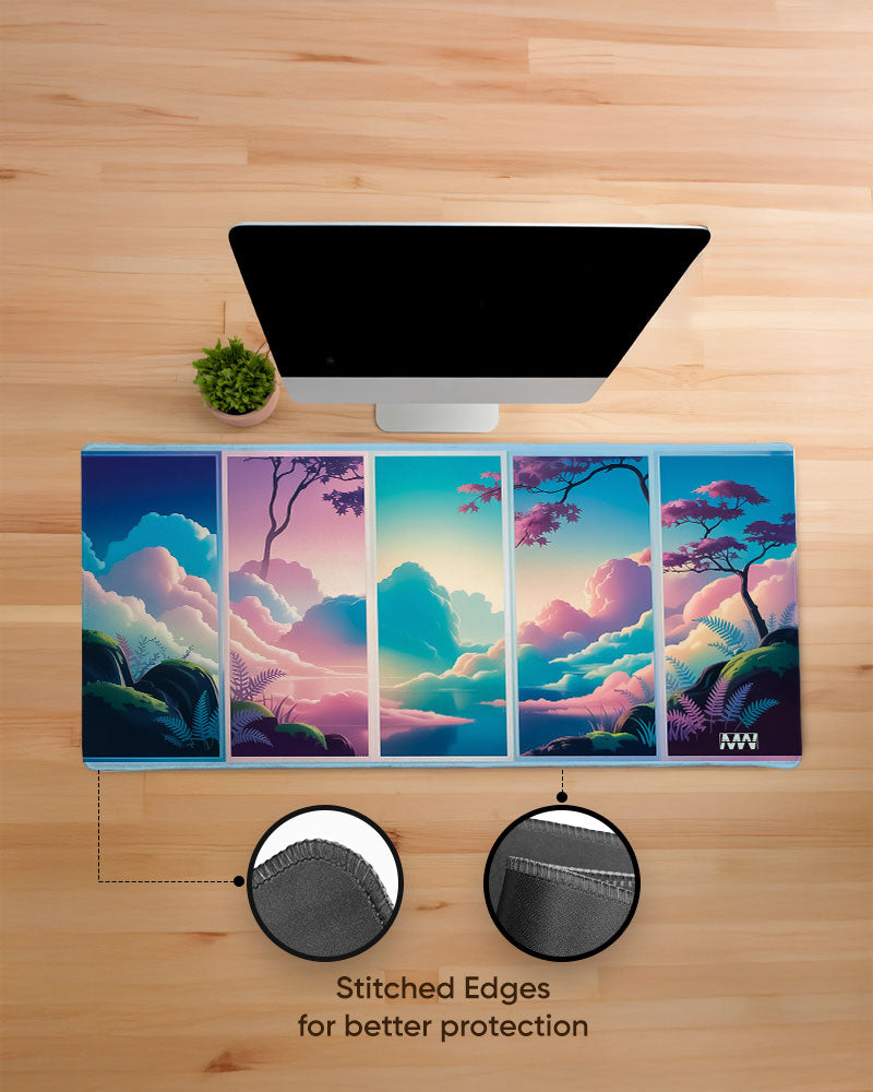Painted Twilight Tranquility in Panels Deskmat