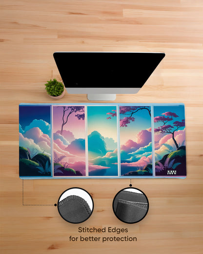 Painted Twilight Tranquility in Panels Deskmat
