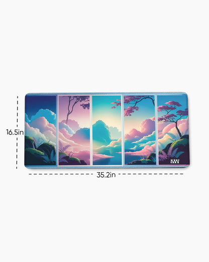 Painted Twilight Tranquility in Panels Deskmat