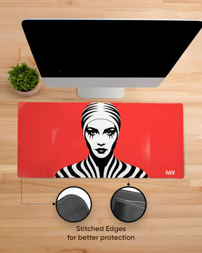 Wild Contrast Red Reign of the Zebra Deskmat