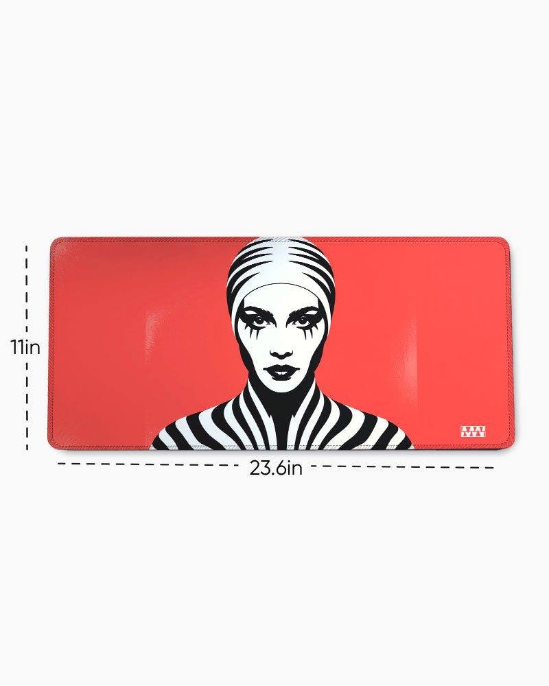 Wild Contrast Red Reign of the Zebra Deskmat