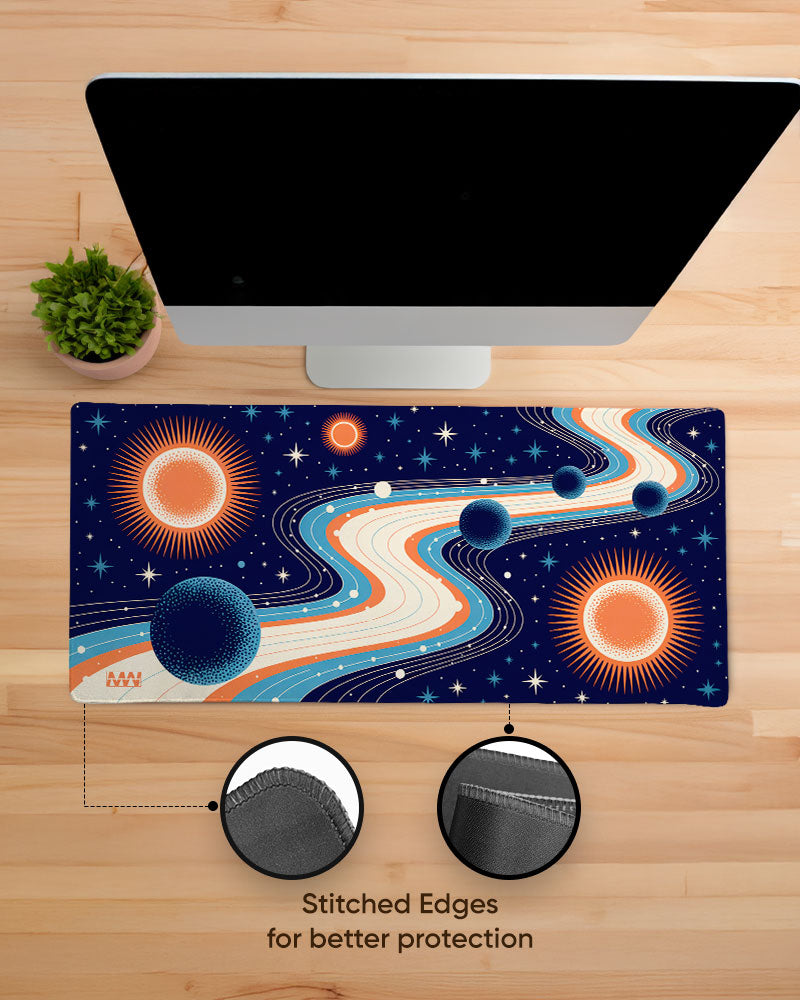 Orbit Flow Dance of the Celestial Pathways DeskMat
