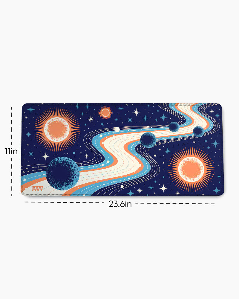 Orbit Flow Dance of the Celestial Pathways DeskMat