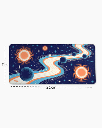 Orbit Flow Dance of the Celestial Pathways DeskMat