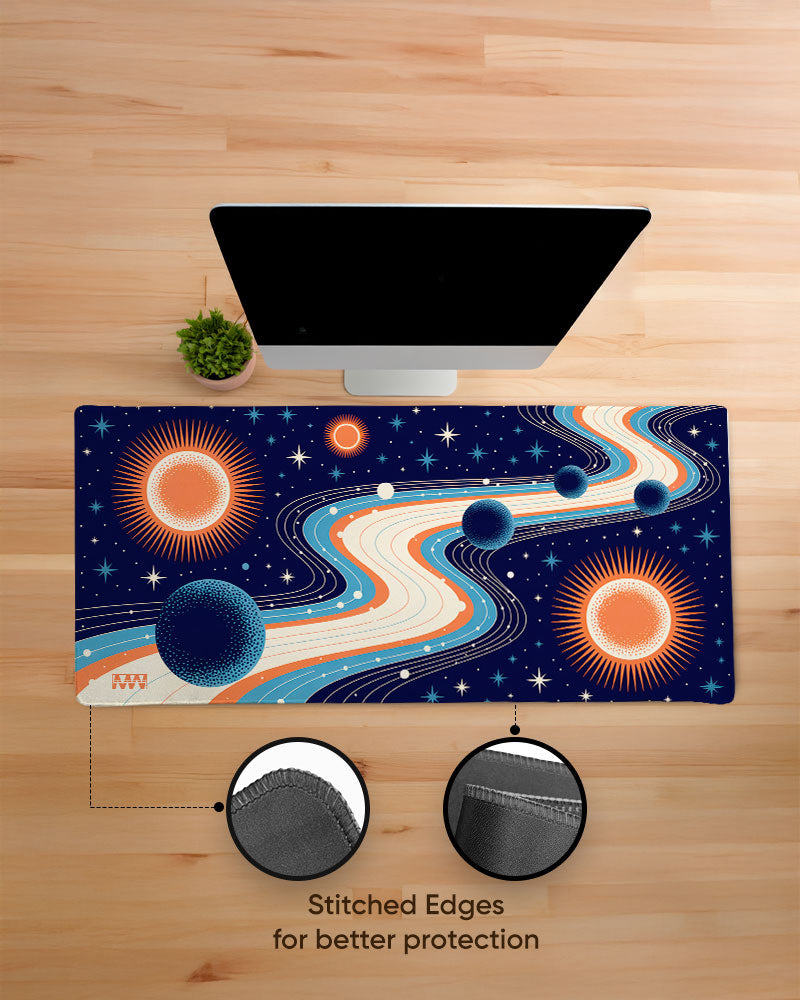 Orbit Flow Dance of the Celestial Pathways DeskMat