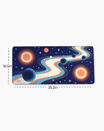 Orbit Flow Dance of the Celestial Pathways DeskMat